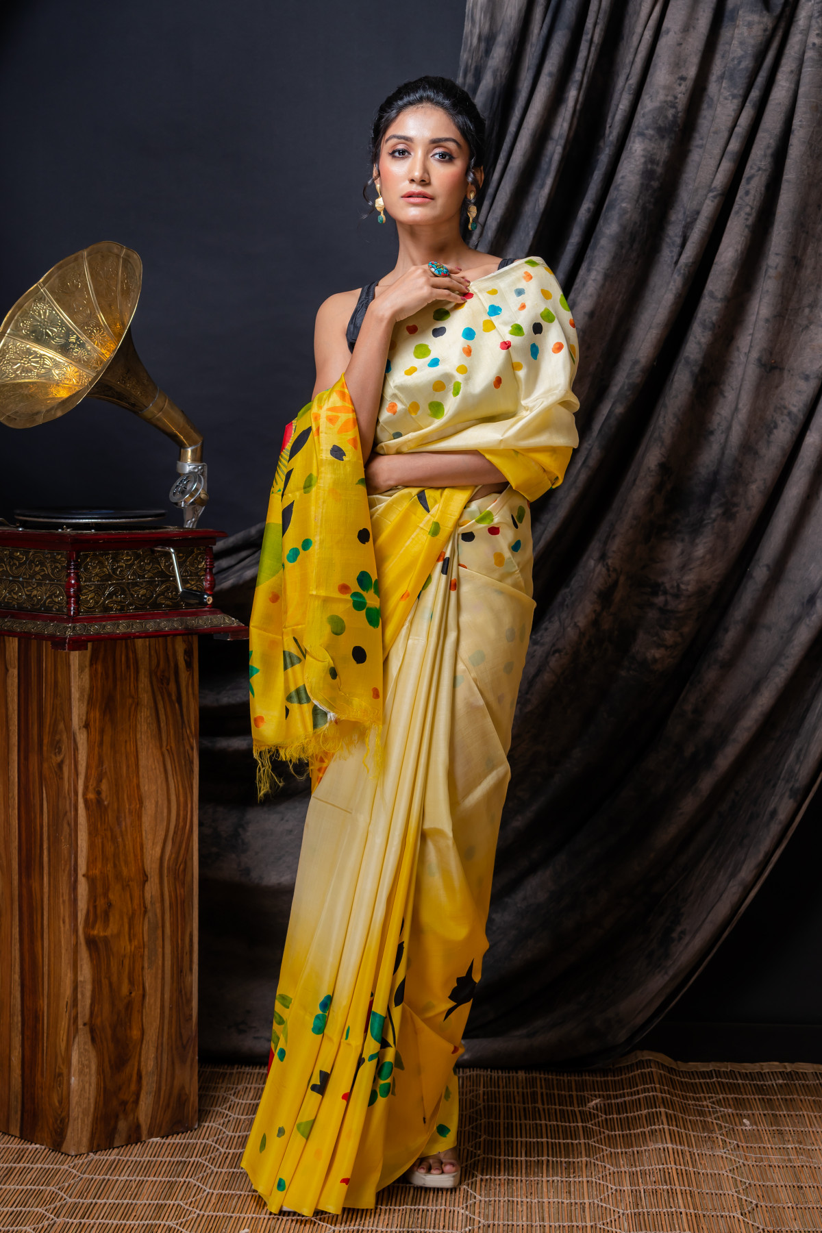 Hand Painted Mulberry Silk Saree